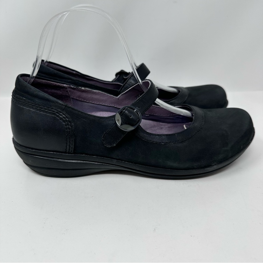Dansko Nubuck Leather Mary Jane Shoes Black Size 39 US 8.5-9